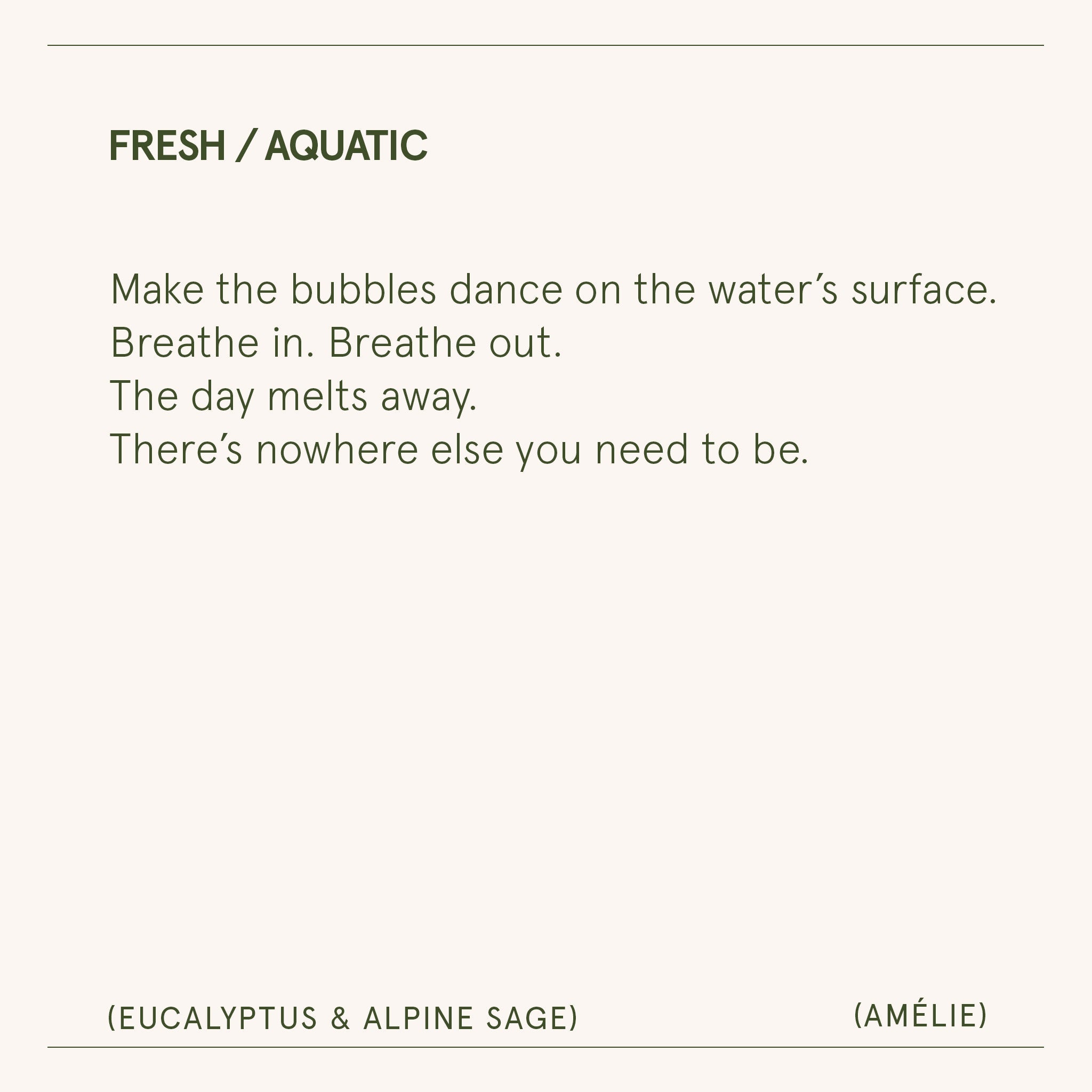 Amélie –  Eucalyptus &amp; Alpine Sage Candle
