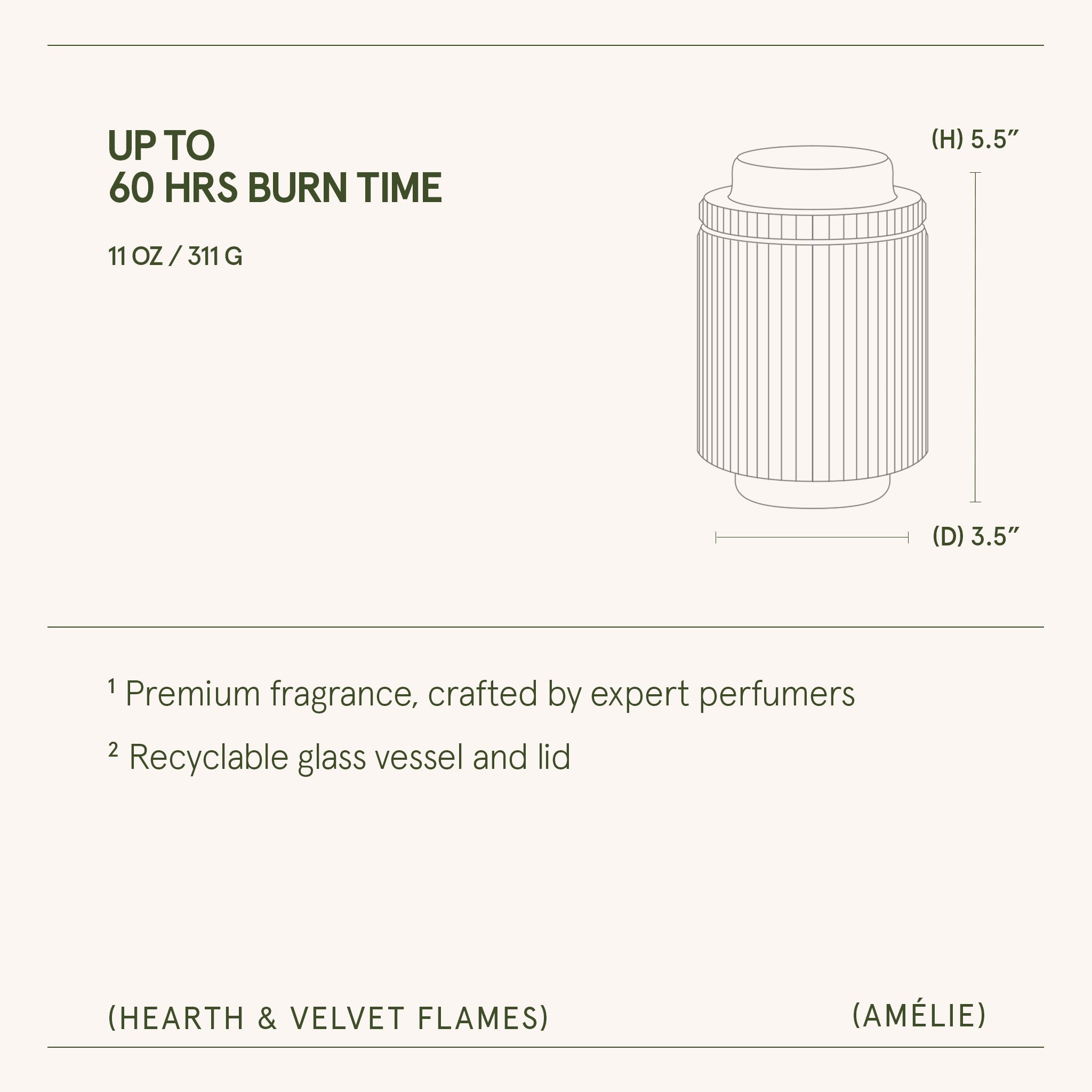 Amélie – Hearth &amp; Velvet Flames 11oz Candle