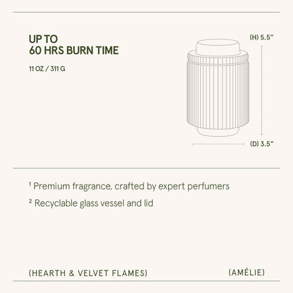 Amélie – Hearth &amp; Velvet Flames 11oz Candle