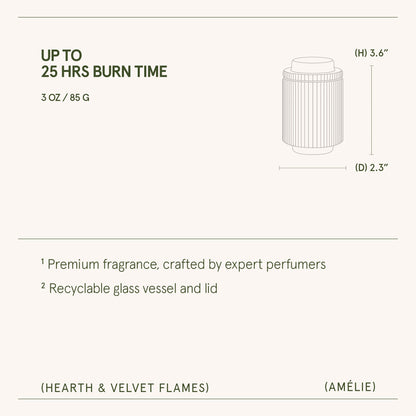 Amélie – Hearth &amp; Velvet Flames 3oz Candle