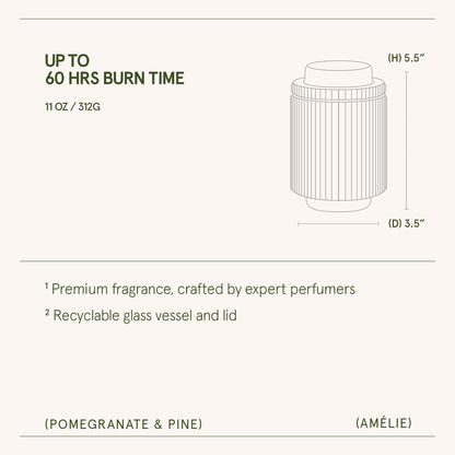Amélie – Pomegranate &amp; Pine Candle