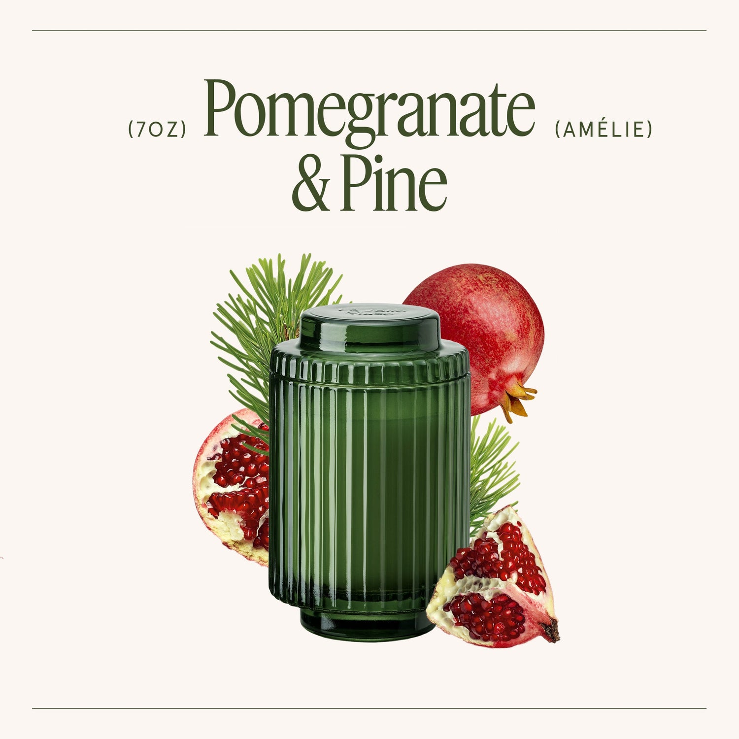 Amélie – Pomegranate &amp; Pine Candle