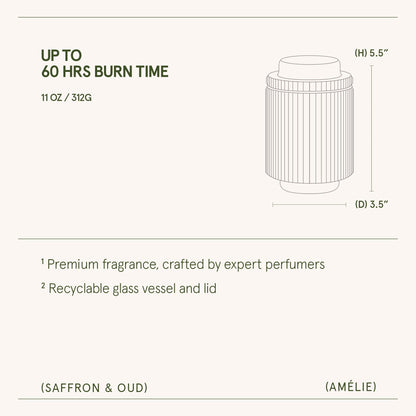 Amélie – Saffron &amp; Oud Candle