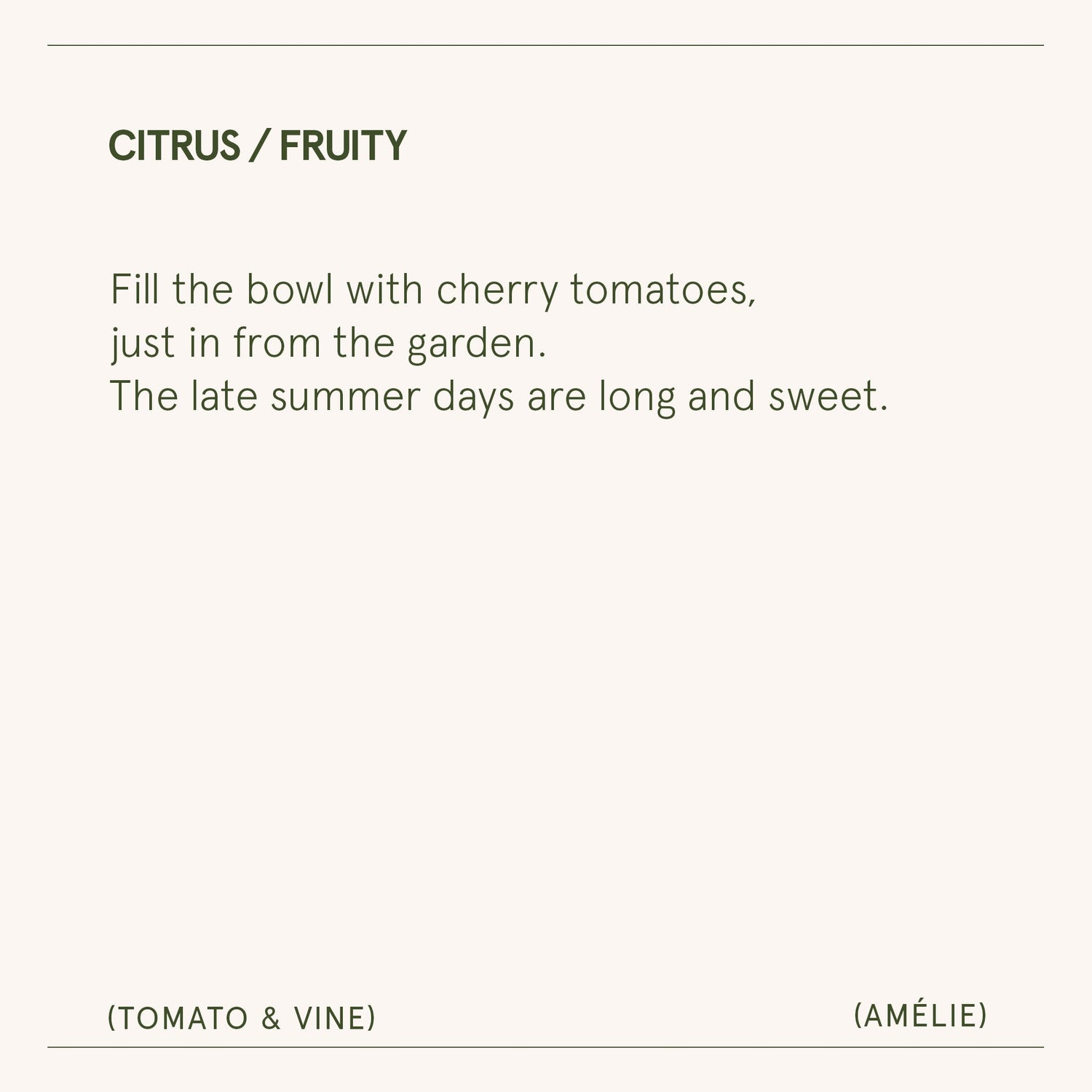 Amélie – Tomato &amp; Vine Candle