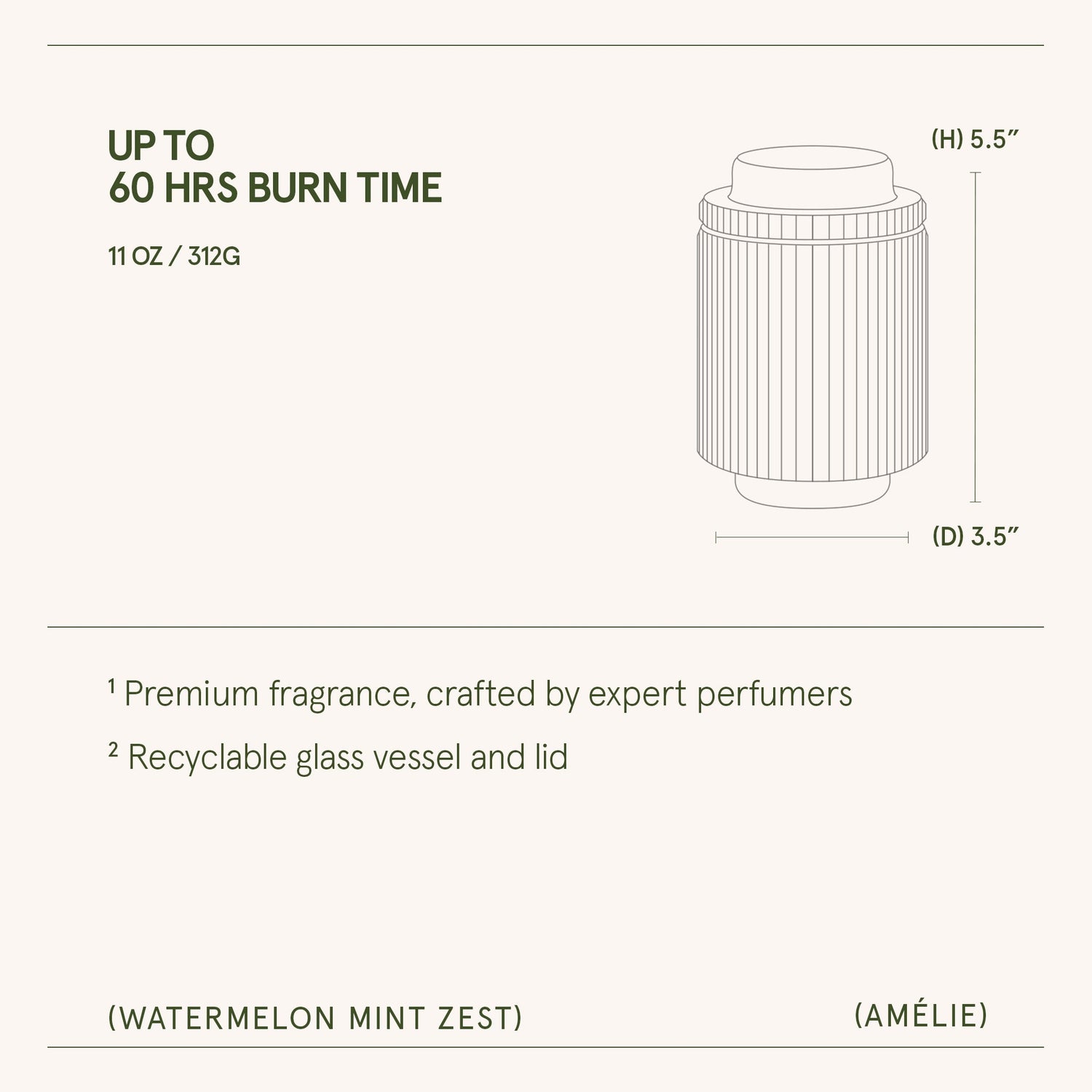 Amélie – Watermelon Mint Zest Candle