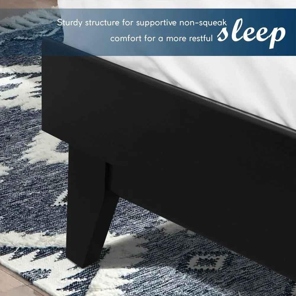 Aurora Acacia Bed Frame &amp; Nightstand Set - 2 Finishes