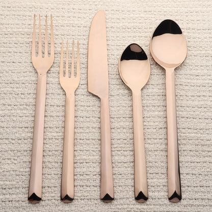 Ariella 5 Pc. Flatware Set in Bronze or Gold
