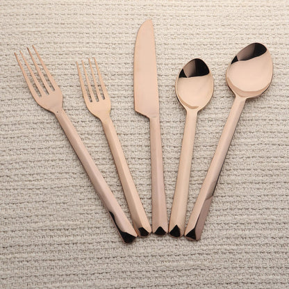 Ariella 5 Pc. Flatware Set in Bronze or Gold