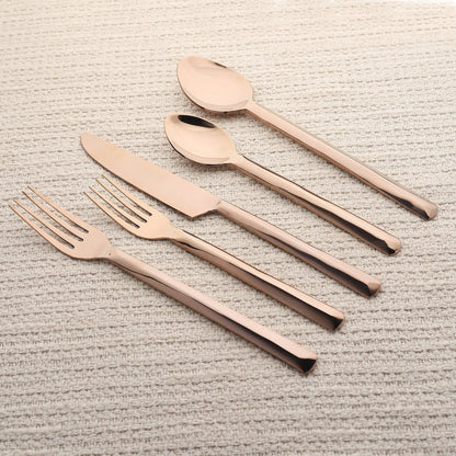 Ariella 5 Pc. Flatware Set in Bronze or Gold
