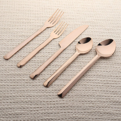 Ariella 5 Pc. Flatware Set in Bronze or Gold