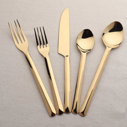 Ariella 5 Pc. Flatware Set in Bronze or Gold