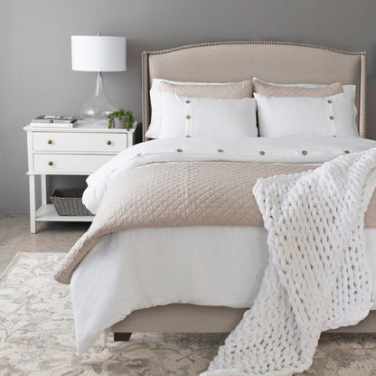 Belgian Flax Linen Rich Cotton Blend Quilt Sets - 4 Colors