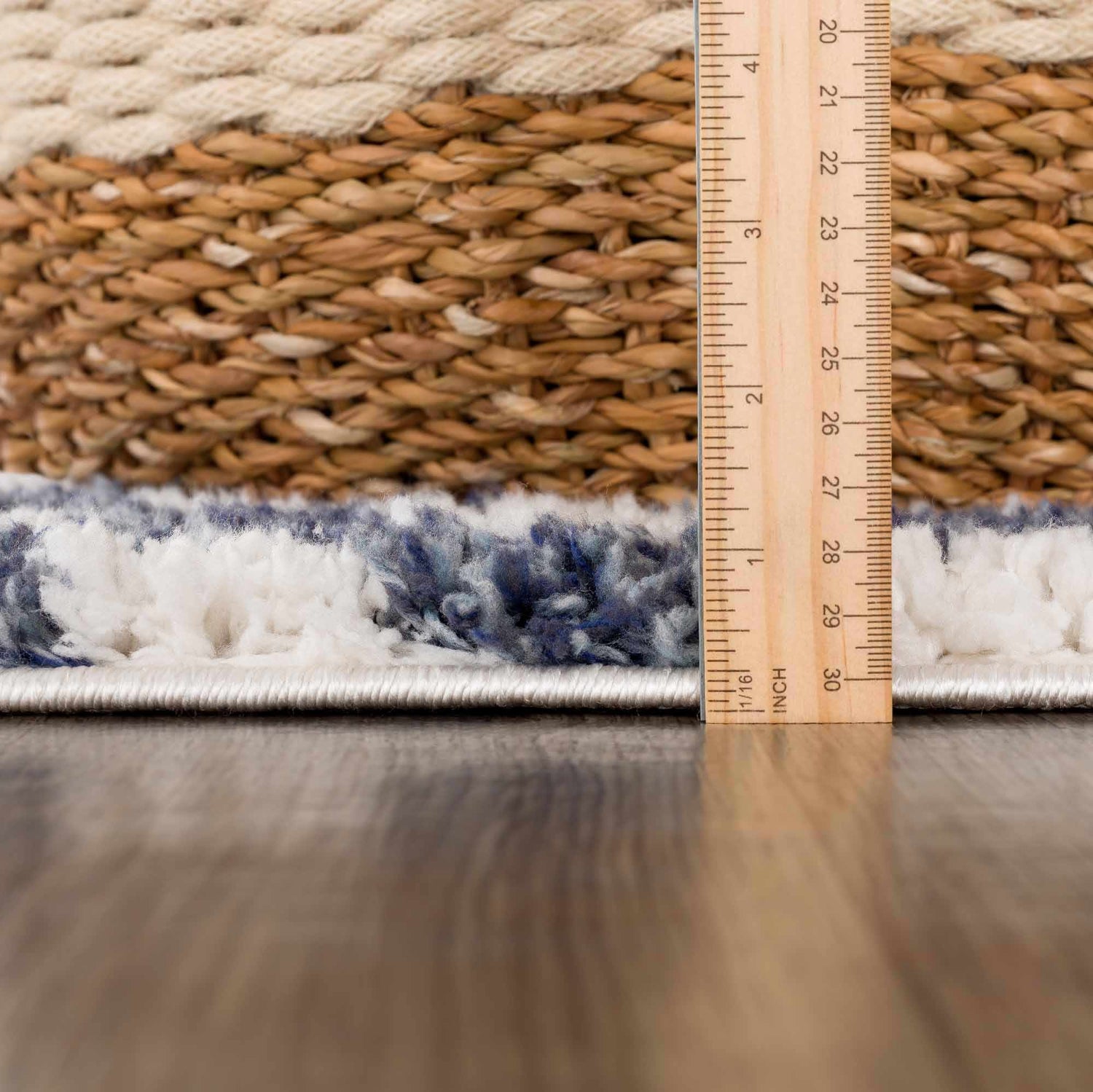 Kieu Blue &amp; White Checkered Area Rug