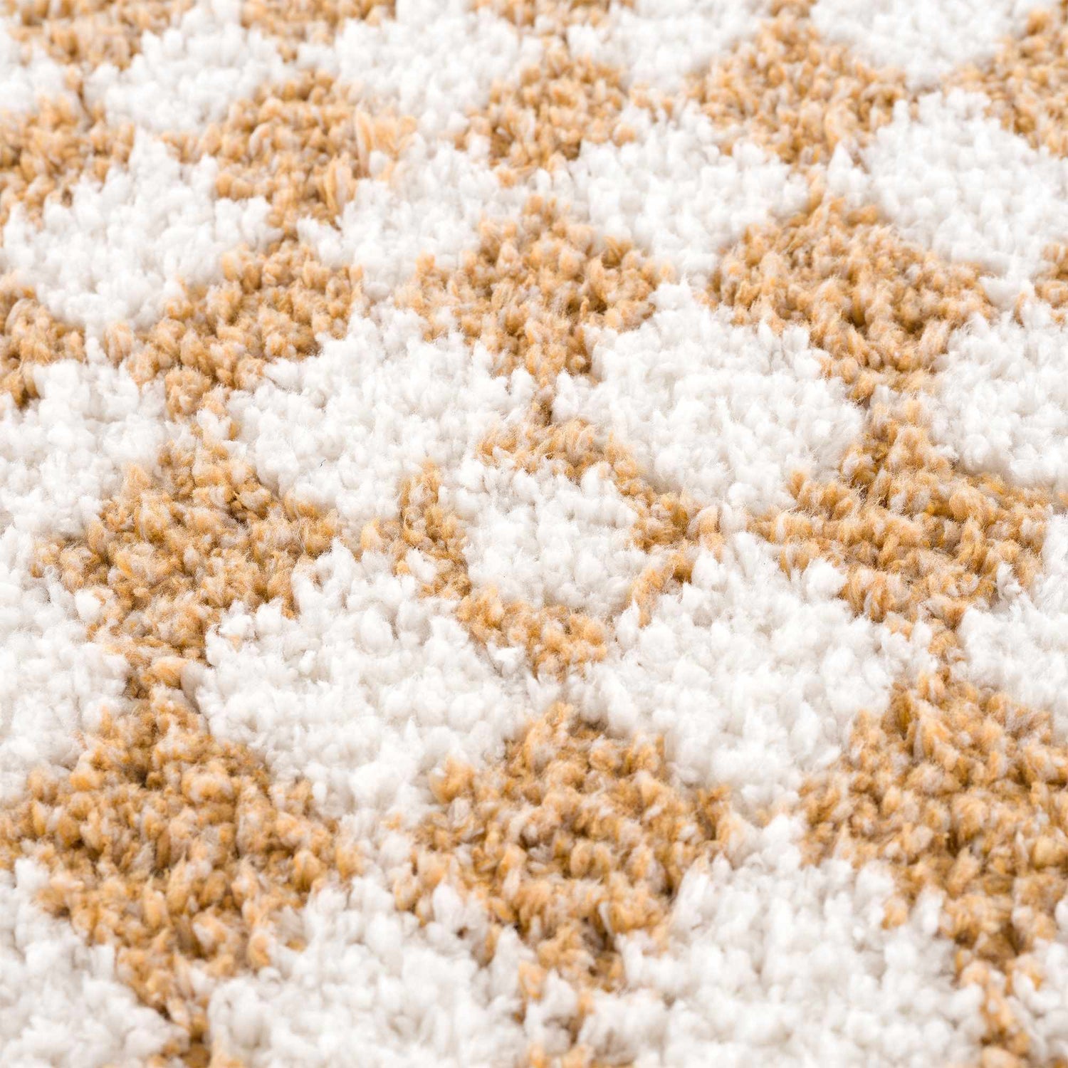 Kieu Mustard &amp; Ivory Checkered Area Rug