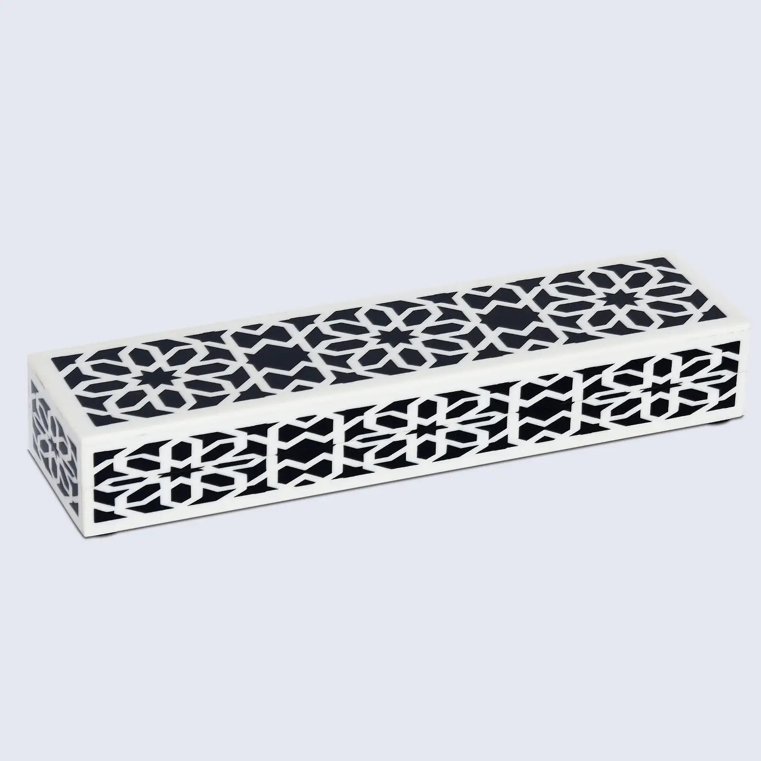 Shiraz Design Handcrafted Decorative Boxes in Black &amp; White