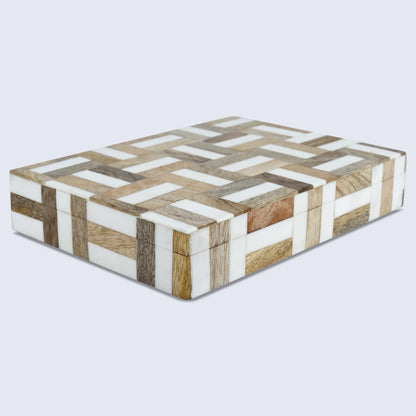 Marquet Handmade Resin &amp; Wood Decorative Boxes- Multiple Sizes