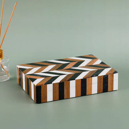 Marquet Cosmo Wood &amp; Resin Inlay Decorative Boxes