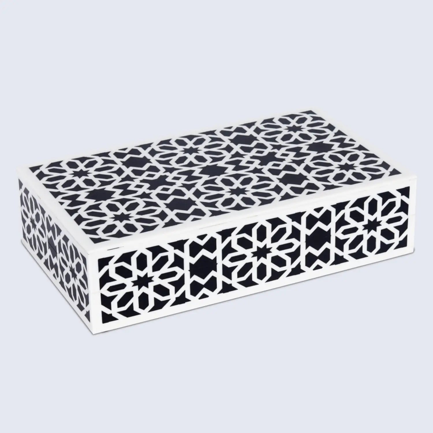 Shiraz Design Handcrafted Decorative Boxes in Black &amp; White