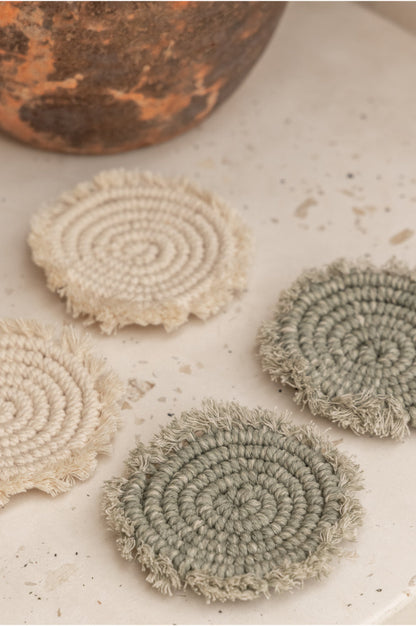 Natural Mixed Coaster Sets - 3 Colors