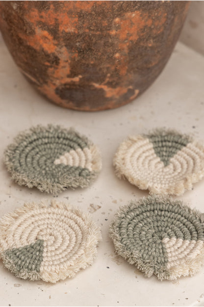 Patterned Coaster Sets - 2 Colors