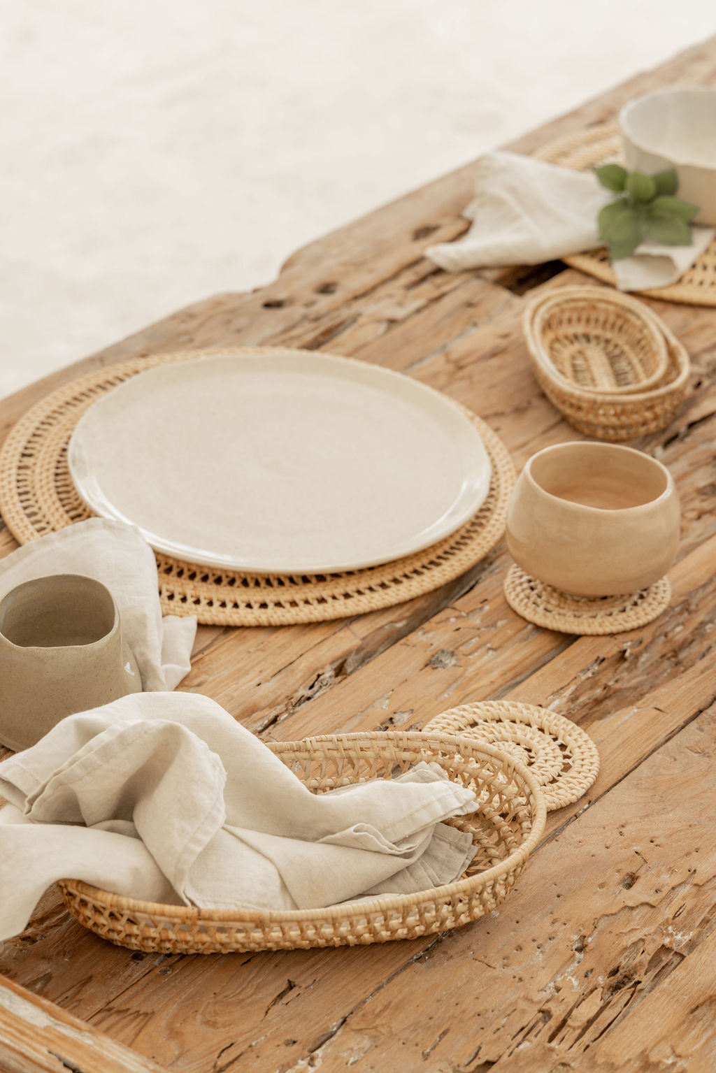 Woven Rattan Placemat Set of 4