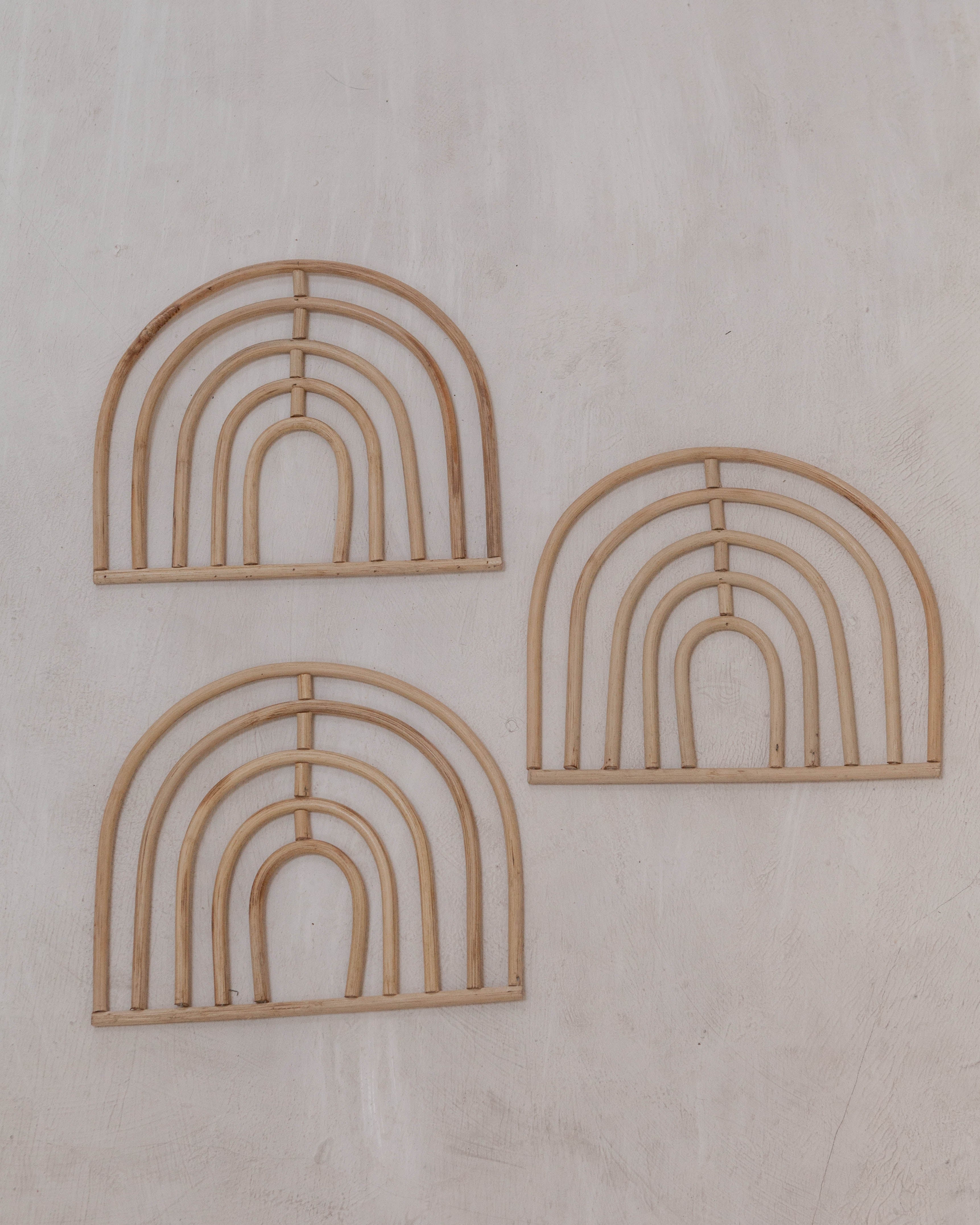 Rainbow Rattan Wall Decor