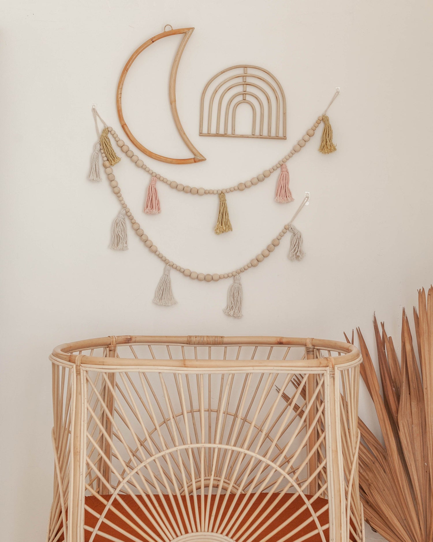 Rainbow Rattan Wall Decor