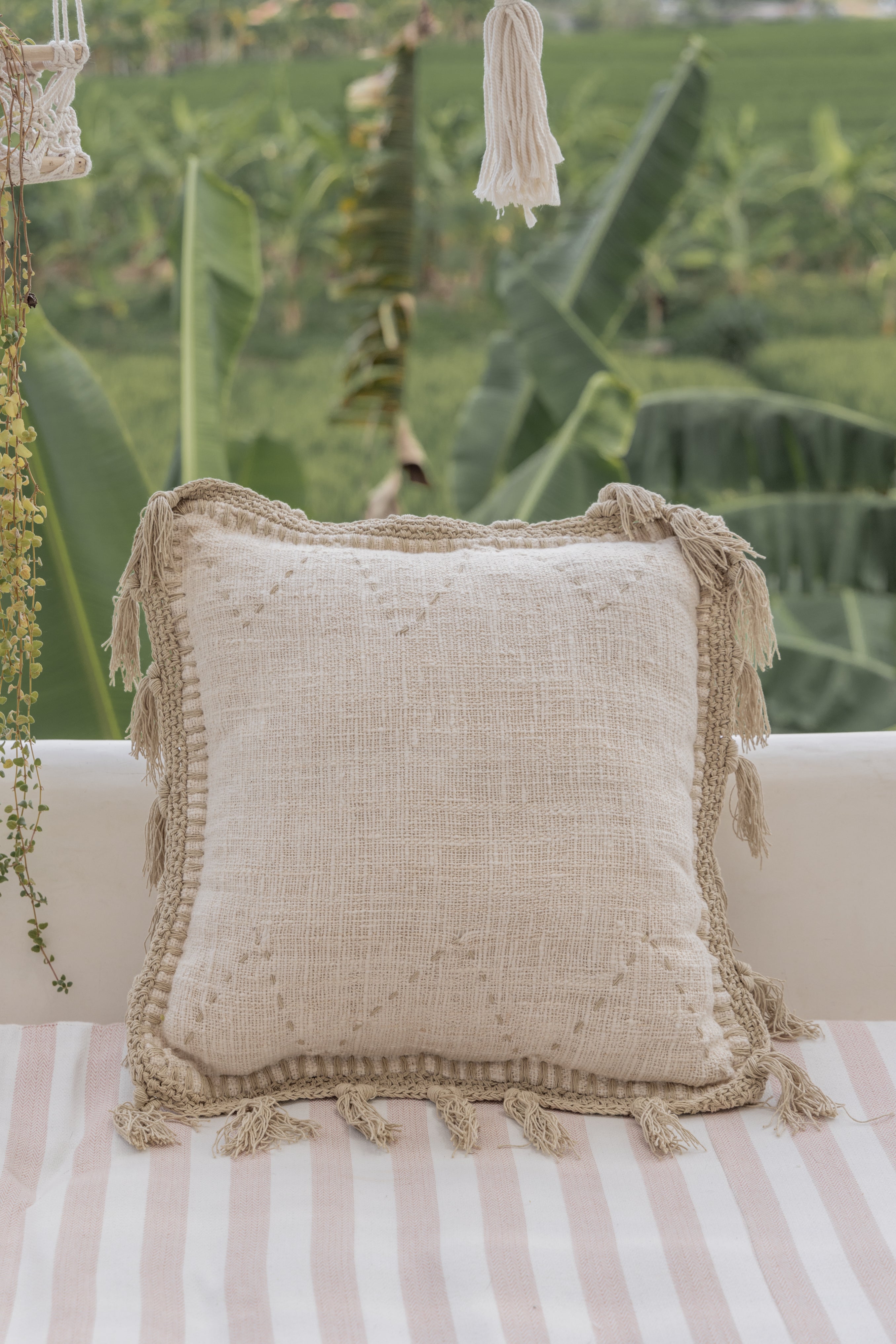 Gaia Hand Stitched Cotton Pillow Covers