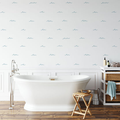 Waves of Blue Wallpaper
