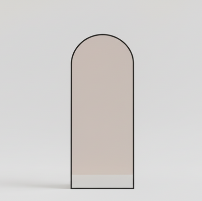 Full Length Free Standing Arched Mirror - Black or Gold