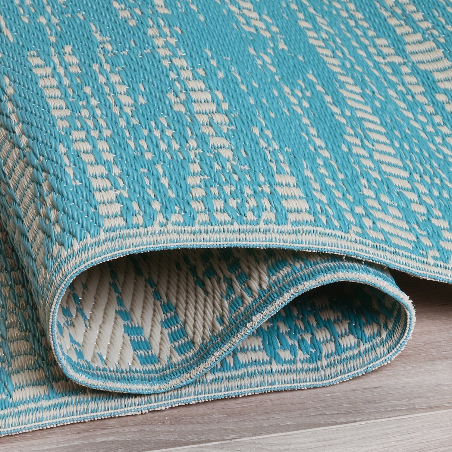 (SALE) Brooklyn - Teal Reversible Outdoor Rug