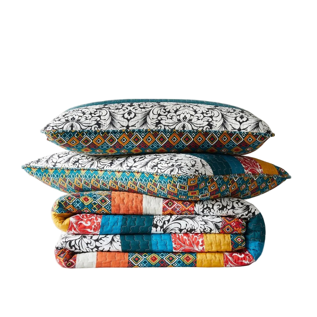 Boho Stripe Quilt Set