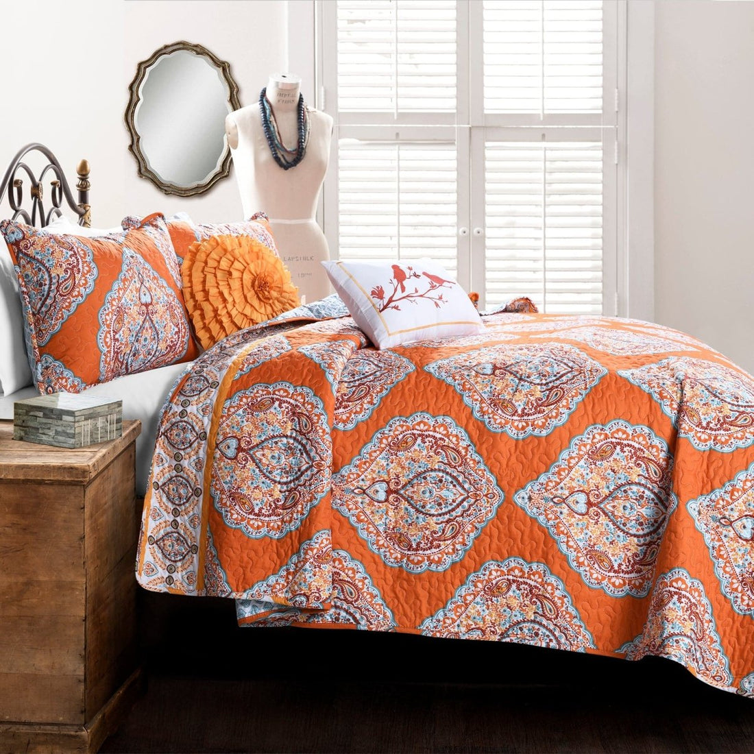 Harley 5 Piece Reversible Quilt Set - 2 Colors