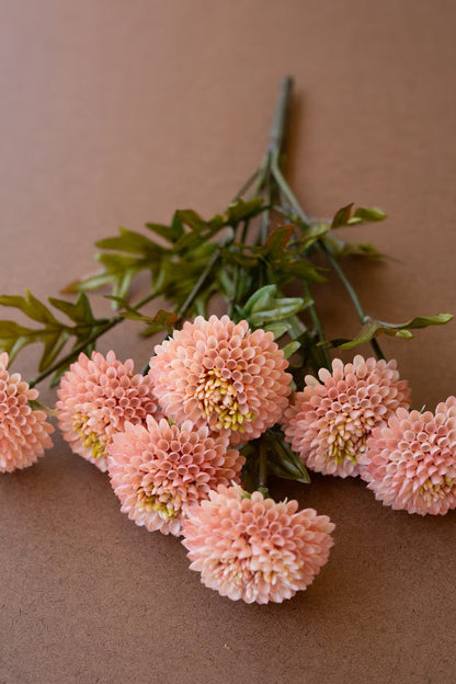 Artificial Light Pink Ball Dahlia Bundle