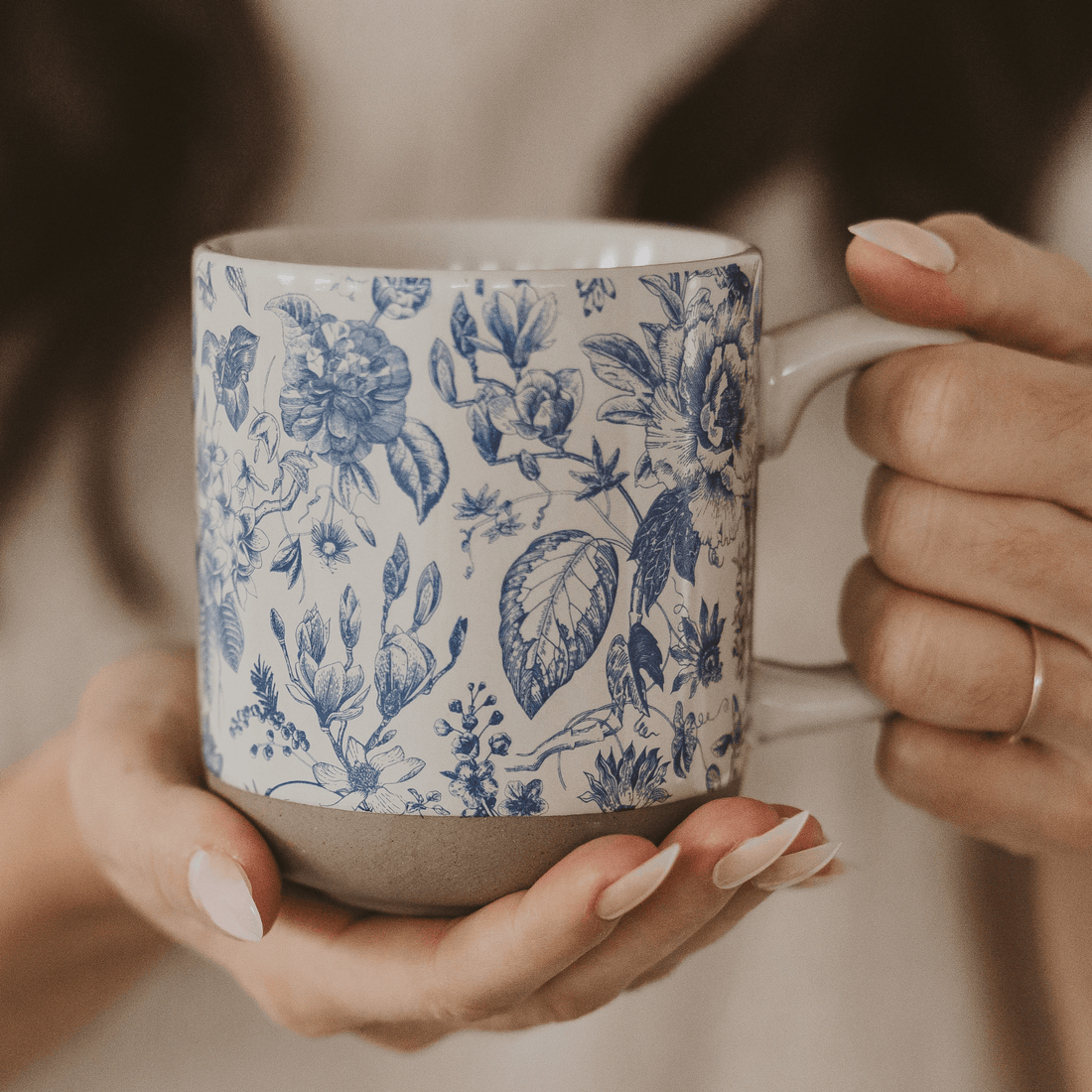 Blue Delft 14 oz Stoneware Coffee Mug