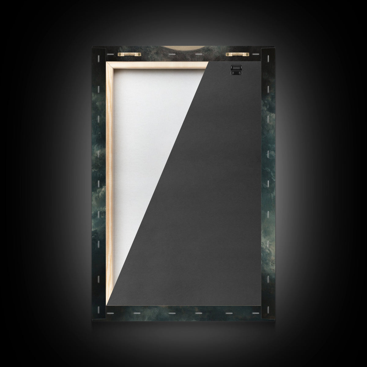 The Witch and her Umbrella Framed Canvas