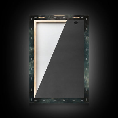 The Witch and her Umbrella Framed Canvas