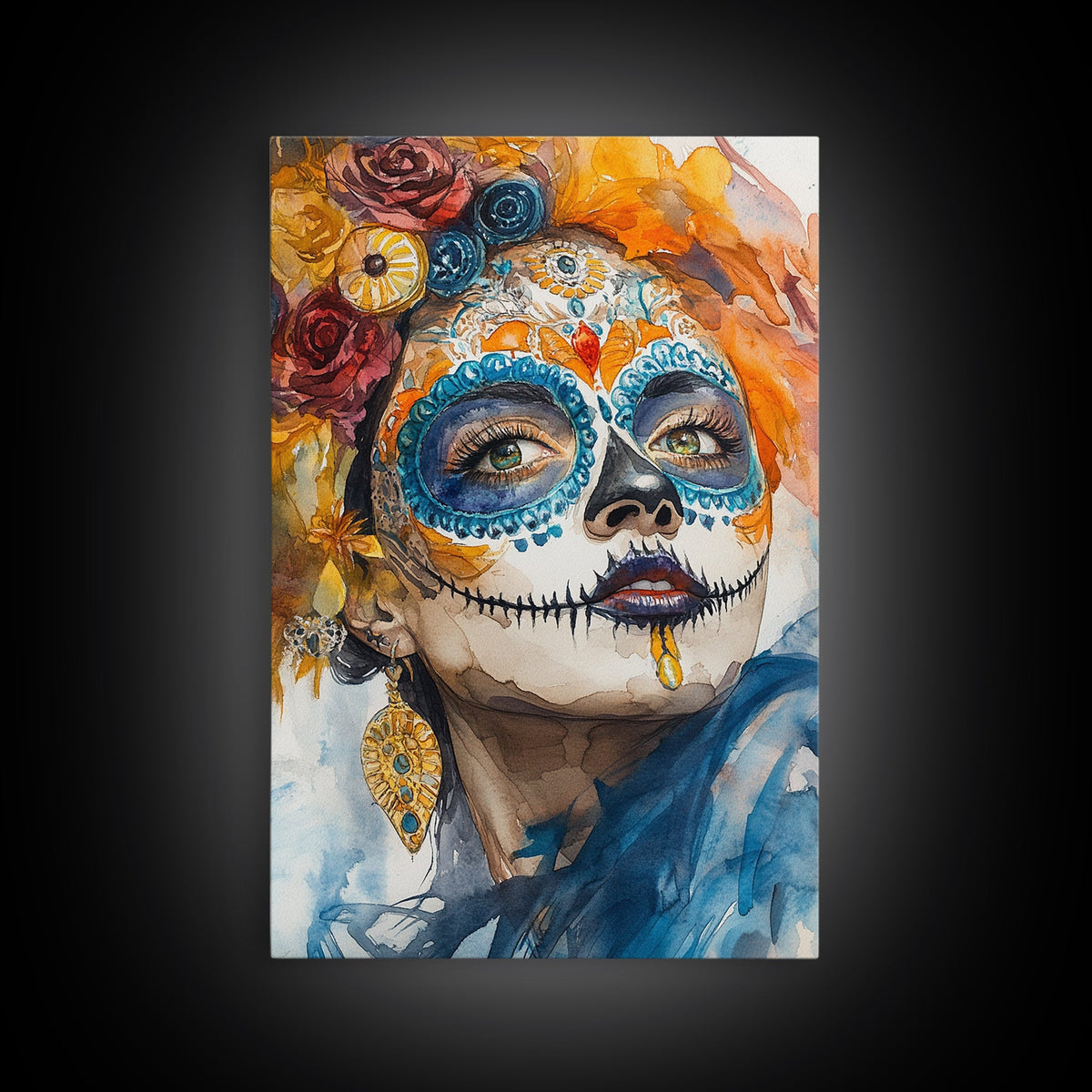 Dia De Los Muertos Wall Art - Senora Portrait