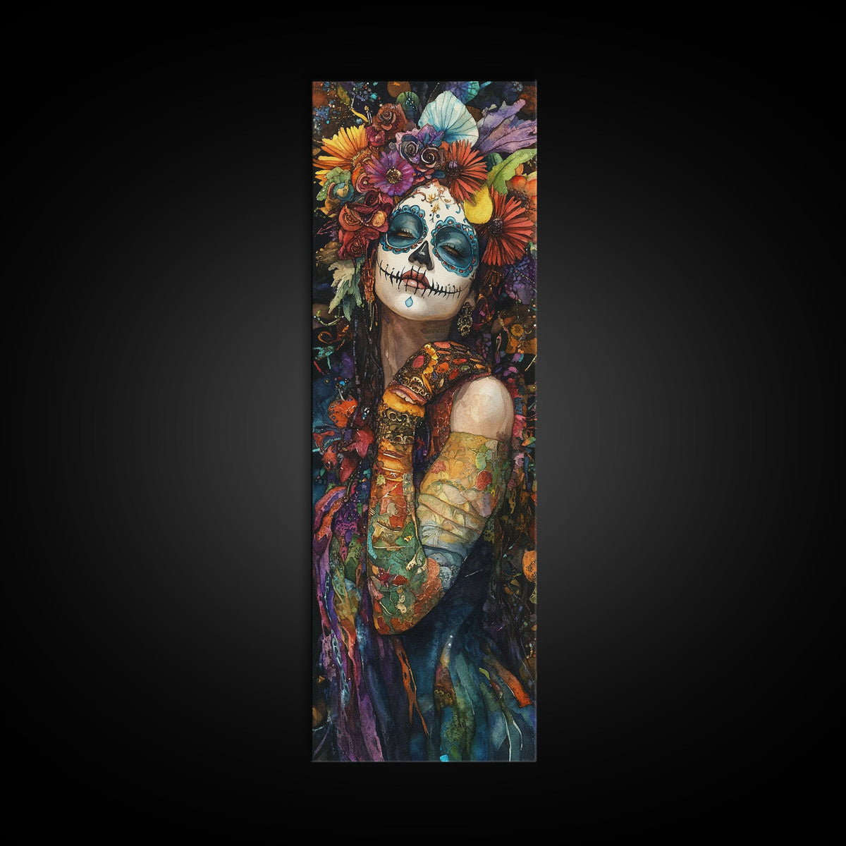 Chicano Art - Day Of The Dead Canvas Print