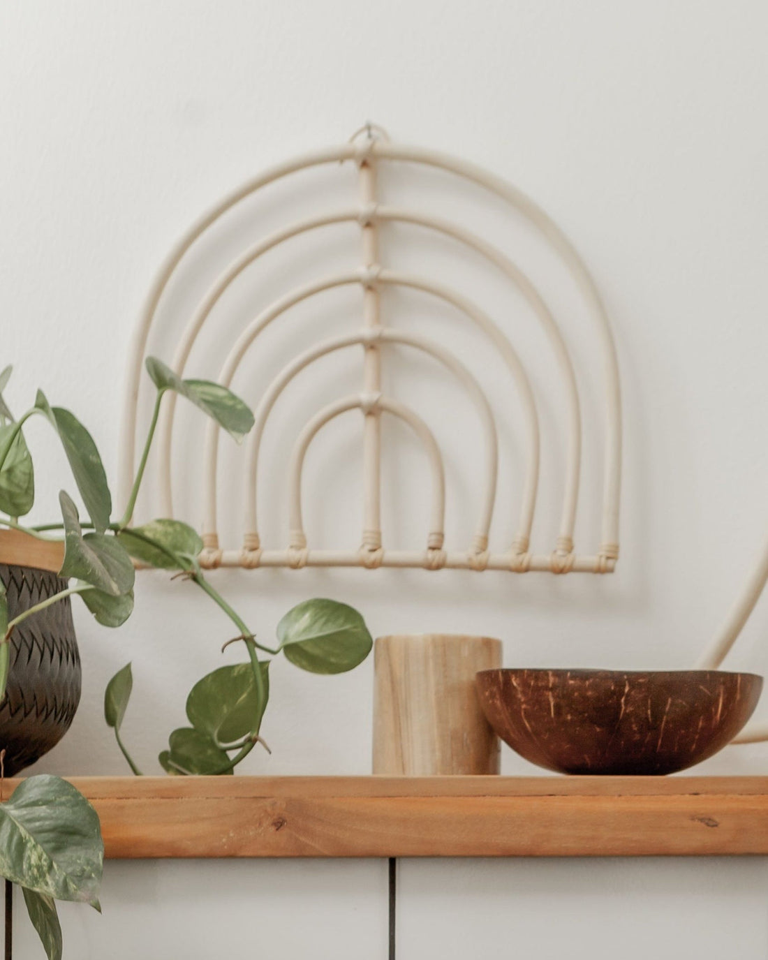 Rainbow Rattan Wall Decor