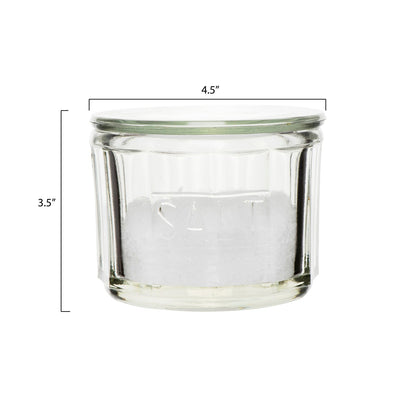 Pressed Glass Clear Salt Cellar