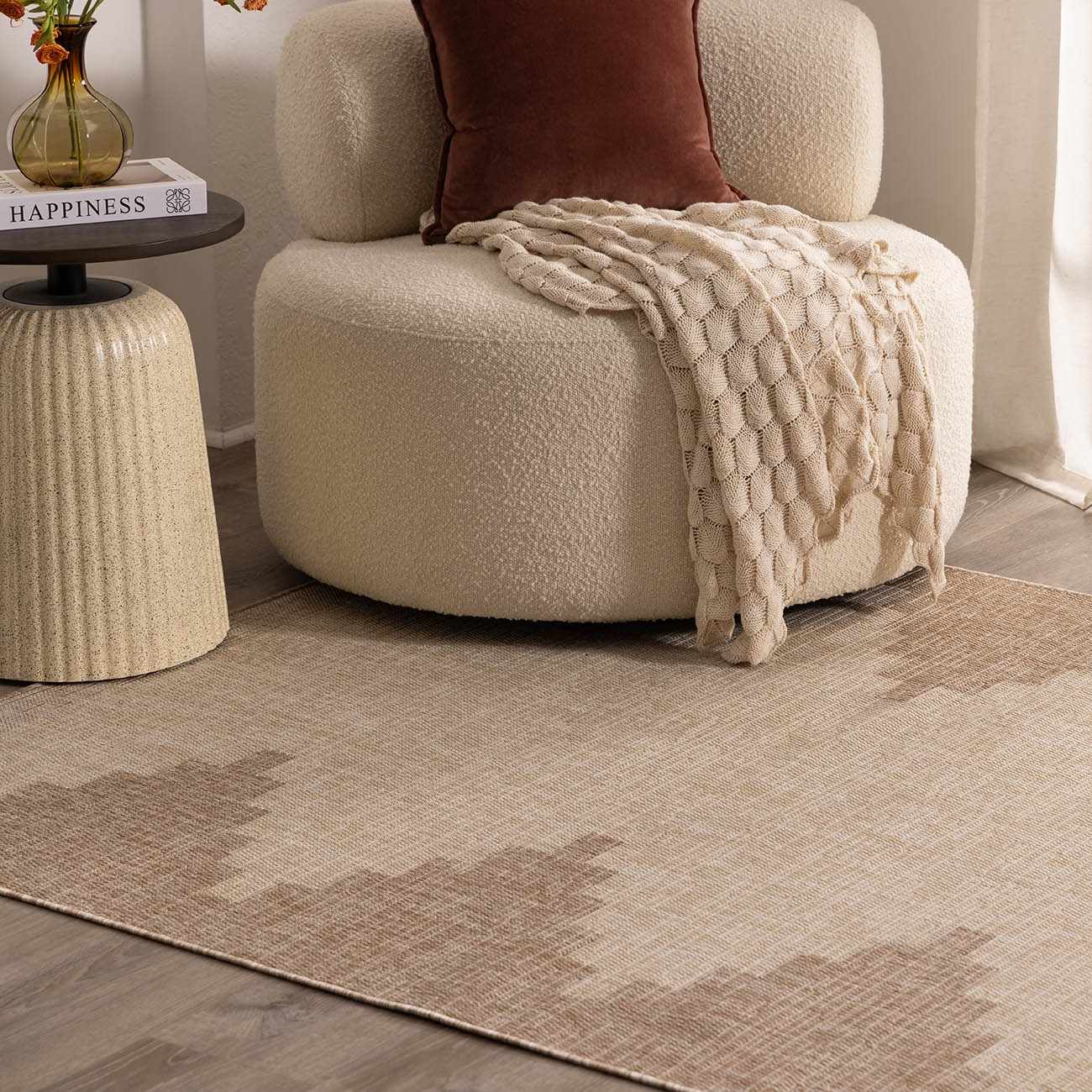Djugun Beige Indoor &amp; Outdoor Rug