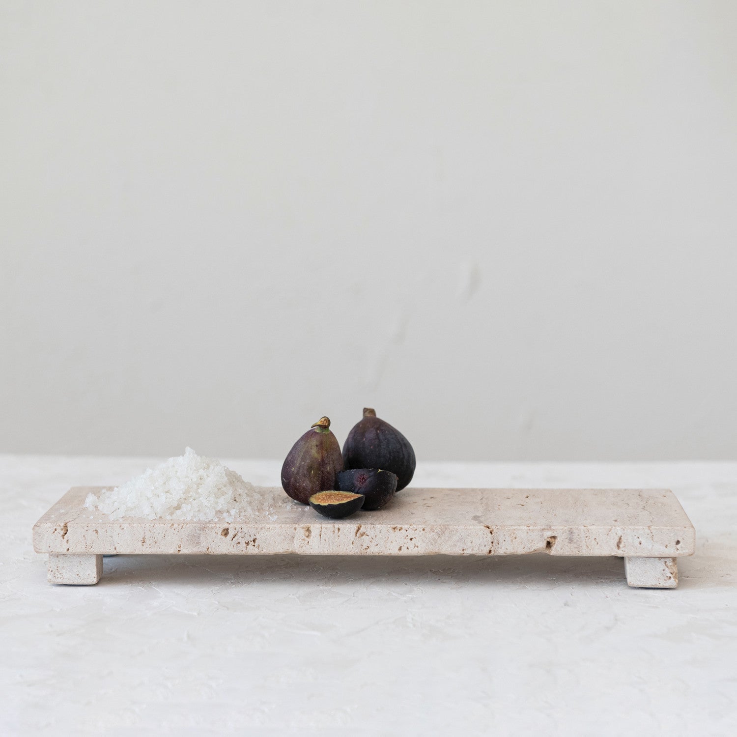 Travertine Stone Footed Cheese &amp; Serving Board