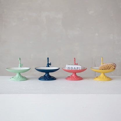 Cast Iron Sink Shaped Sponge &amp; Soap Holder