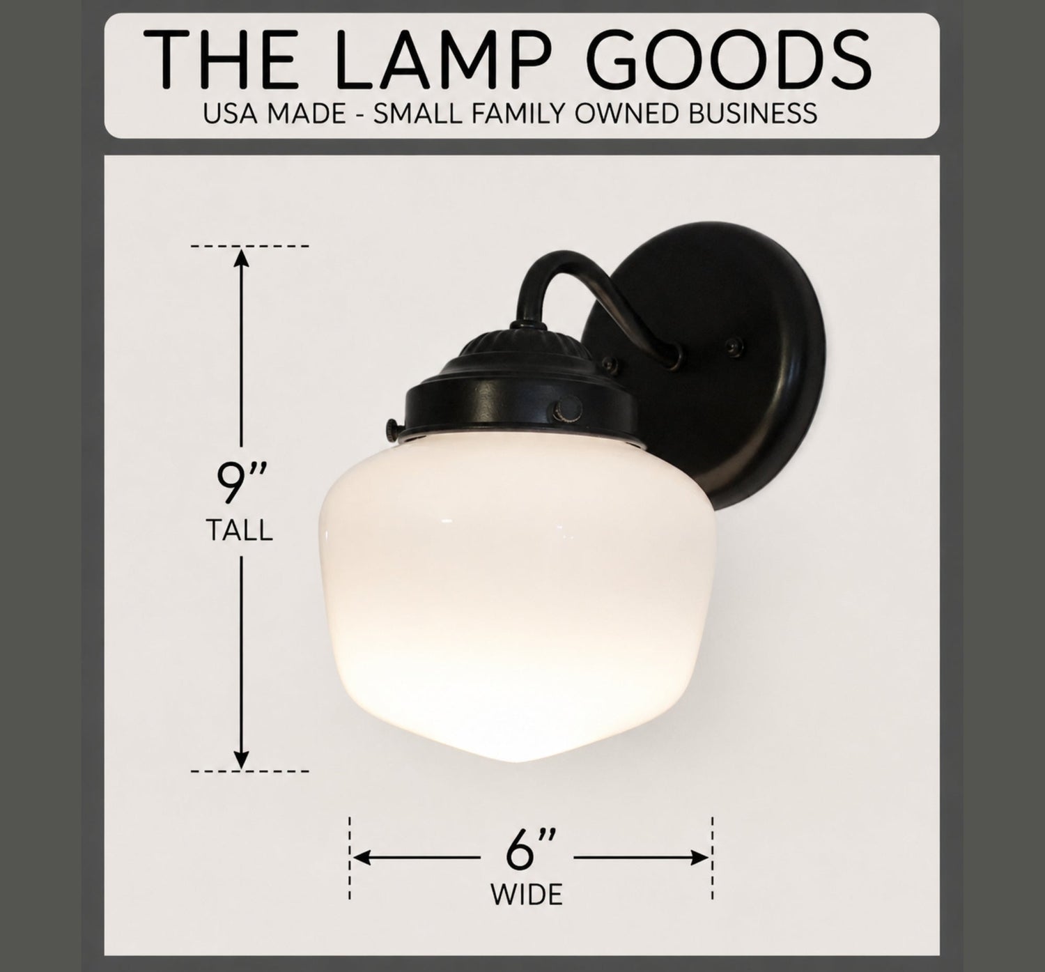 Simple Schoolhouse Sconce Wall Light - 6"