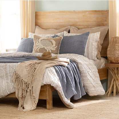Solid Kantha Pick Stitch Yarn Dyed Cotton Woven Quilt Sets - 5 Colors