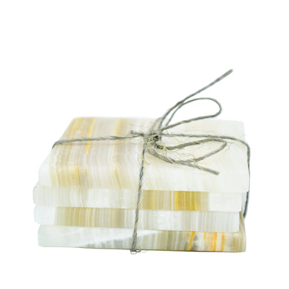 Onyx Coasters - Set of 4