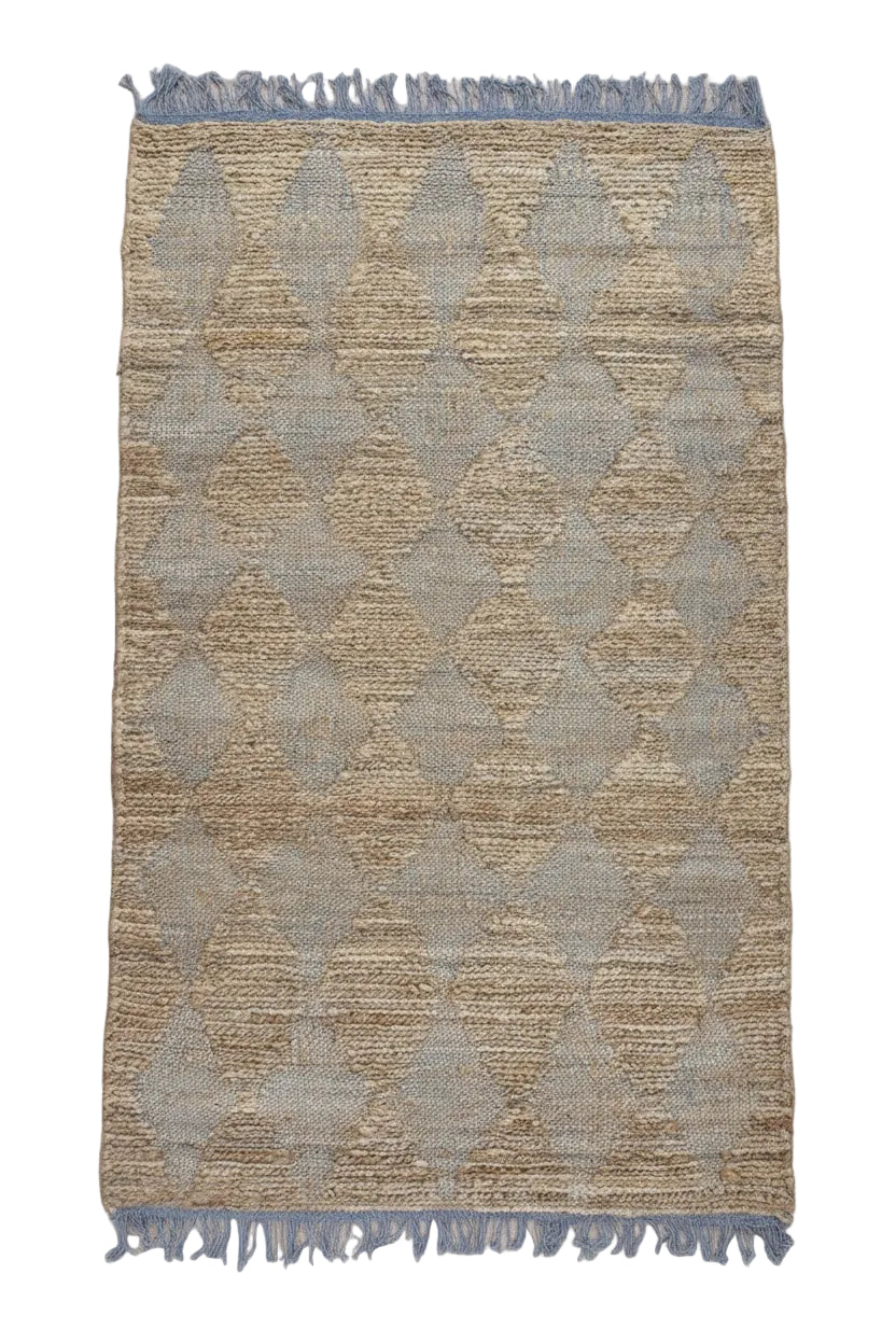 Timbergirl Natural Grey Jute and Cotton Handmade Rug