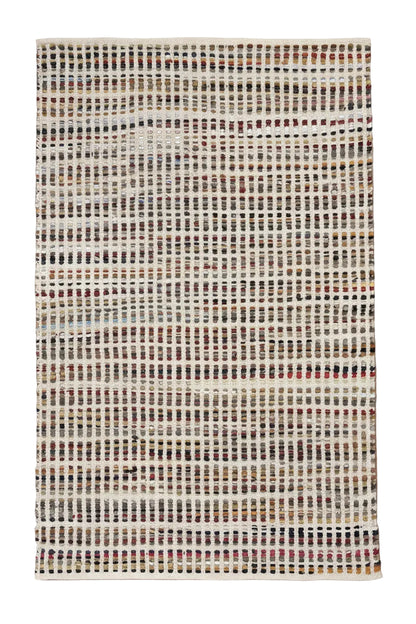 Timbergirl Leather Multicolor Handmade Rug
