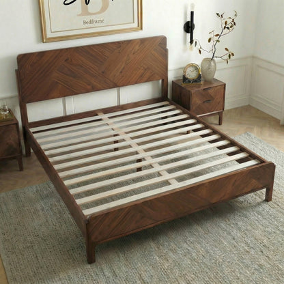 Bifrost Solid Wood Bed Frame in Walnut or Caramel